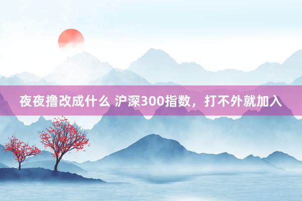 夜夜撸改成什么 沪深300指数,打不外就加入