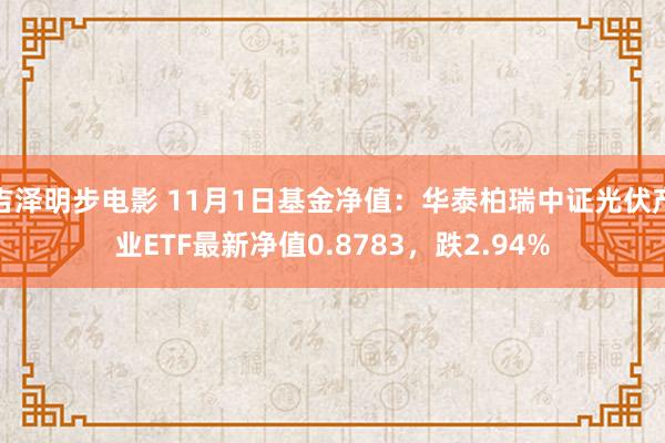 吉泽明步电影 11月1日基金净值:华泰柏瑞中证光伏产业ETF最新净值0.8783,跌2.94%