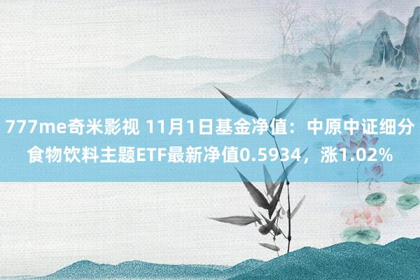 777me奇米影视 11月1日基金净值:中原中证细分食物饮料主题ETF最新净值0.5934,涨1.02%