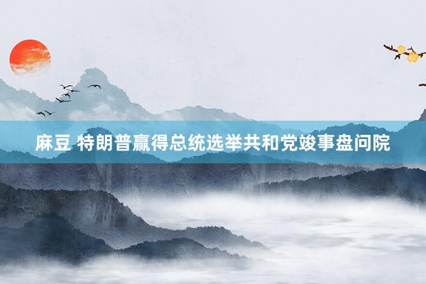 麻豆 特朗普赢得总统选举 共和党竣事盘问院