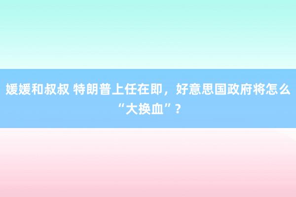 媛媛和叔叔 特朗普上任在即,好意思国政府将怎么“大换血”?