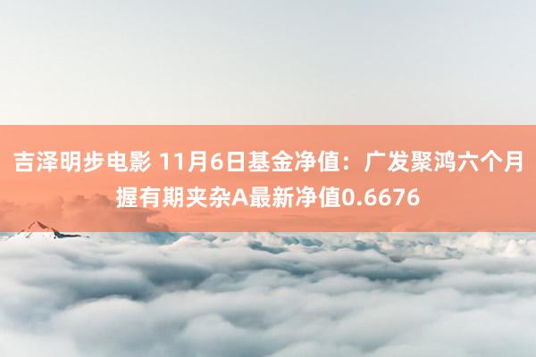 吉泽明步电影 11月6日基金净值:广发聚鸿六个月握有期夹杂A最新净值0.6676