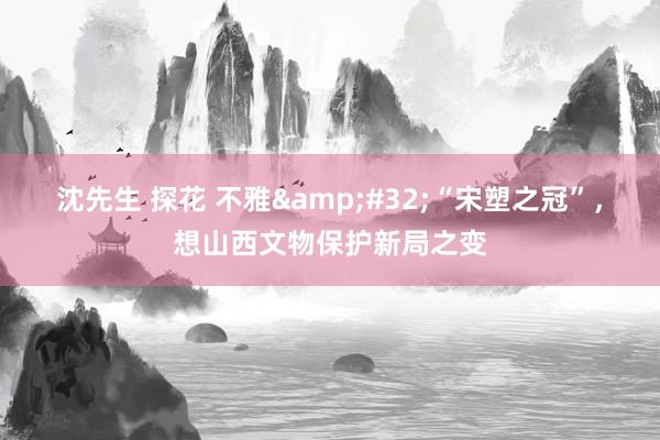 沈先生 探花 不雅 “宋塑之冠”,想山西文物保护新局之变