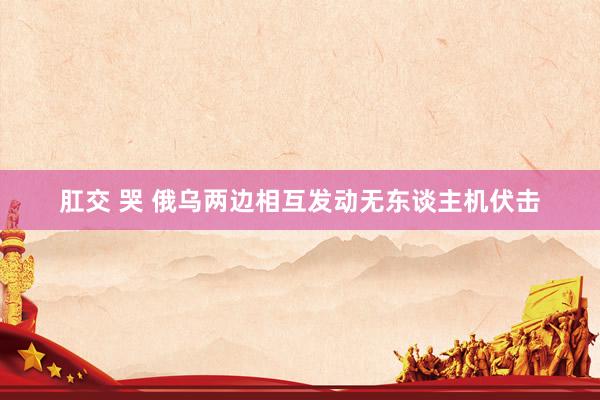 肛交 哭 俄乌两边相互发动无东谈主机伏击