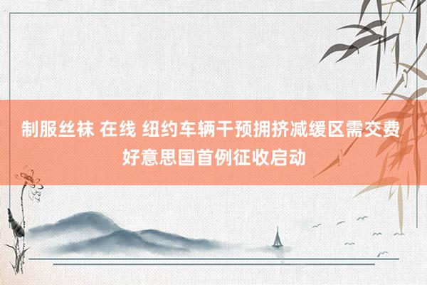 制服丝袜 在线 纽约车辆干预拥挤减缓区需交费 好意思国首例征收启动