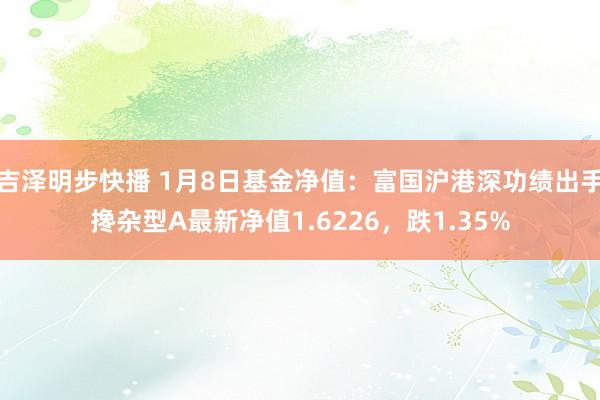 吉泽明步快播 1月8日基金净值:富国沪港深功绩出手搀杂型A最新净值1.6226,跌1.35%