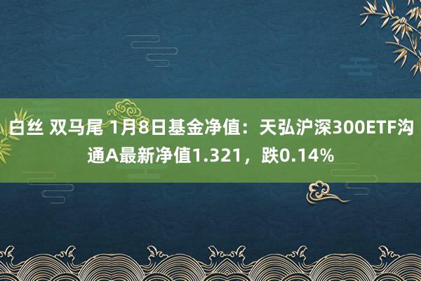白丝 双马尾 1月8日基金净值:天弘沪深300ETF沟通A最新净值1.321,跌0.14%