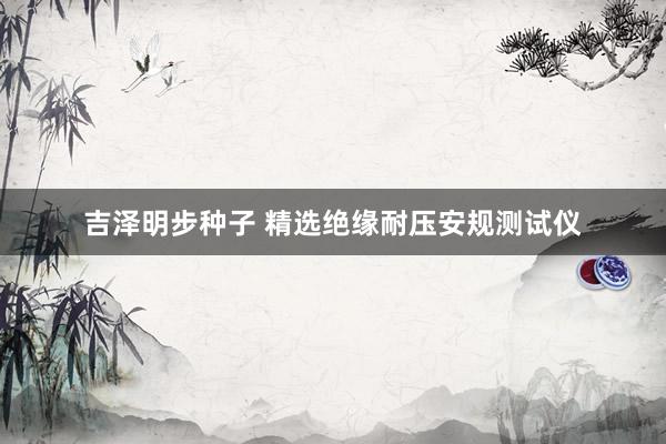 吉泽明步种子 精选绝缘耐压安规测试仪