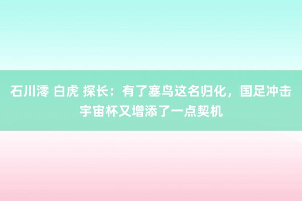石川澪 白虎 探长:有了塞鸟这名归化,国足冲击宇宙杯又增添了一点契机