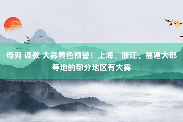 母狗 调教 大雾黄色预警！上海、浙江、福建大部等地的部分地区有大雾